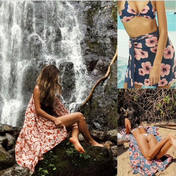 New acacia swimwear washed aloha kuau pareo sarong - Picture 6 of 12